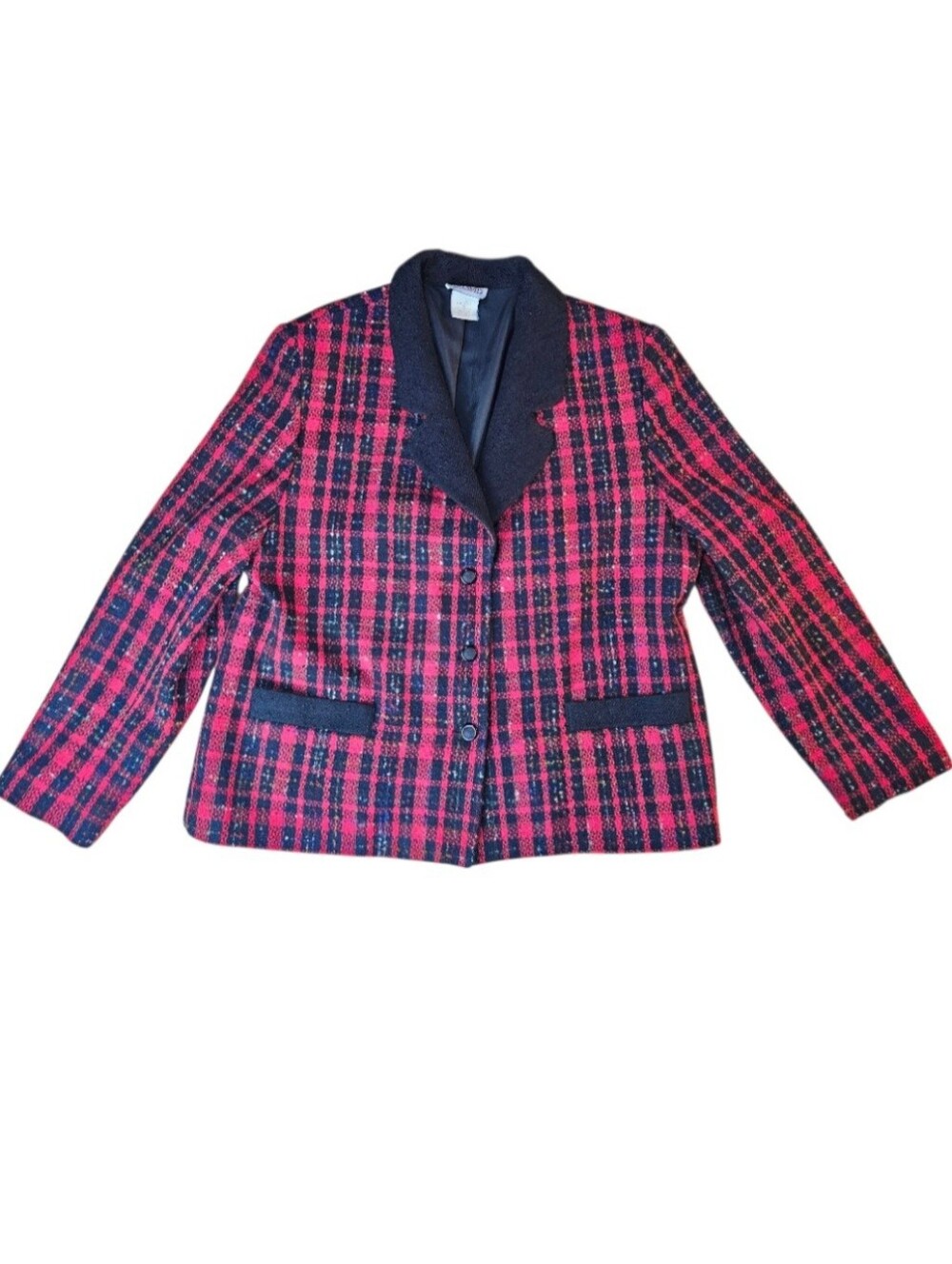 Vintage D'Allairds Red Plaid Blazer Jacket